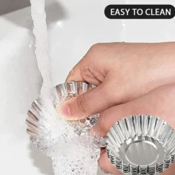 30 stk. æggetærteforme mini aluminium kagemuffinforme dåser pander non-stick cupcake kageforme køkken genanvendelige bageværktøjer Hot