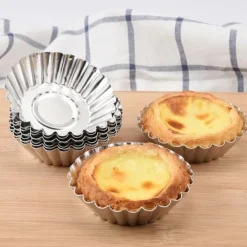 30 stk. æggetærteforme mini aluminium kagemuffinforme dåser pander non-stick cupcake kageforme køkken genanvendelige bageværktøjer Hot