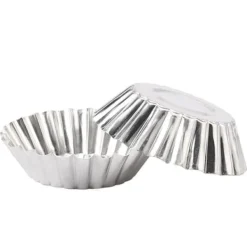 30 stk. æggetærteforme mini aluminium kagemuffinforme dåser pander non-stick cupcake kageforme køkken genanvendelige bageværktøjer Hot