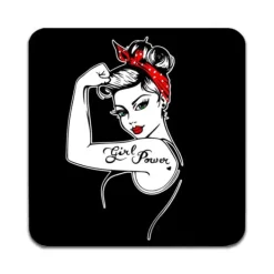 Bordskånere Til Glas>2 STK Girl Power Coastere