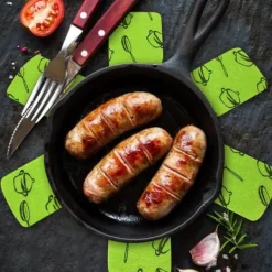 12 stk. grydebeskyttere, ikke-vævede skilleplader, genanvendelige grydebeskyttelsespuder til opbevaring af stegepander, bageplader Sale