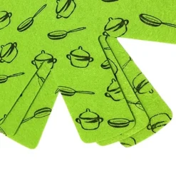 12 stk. grydebeskyttere, ikke-vævede skilleplader, genanvendelige grydebeskyttelsespuder til opbevaring af stegepander, bageplader Sale