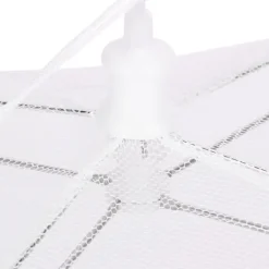 2 stk. husholdningsmadparaply foldbar madopbevaring netovertræk telt køkkentilbehør netkant hvid 43x43cm Best