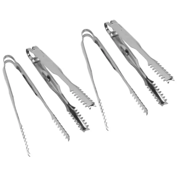 Køkkentænger>10 STK Istænger Madtænger Rustfrit stål Nem at rengøre Stærkt greb Alsidig til festkøkken Grill BBQ Bar 22,8 cm / 9in