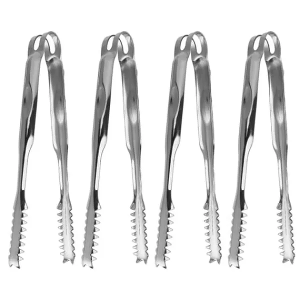 Køkkentænger>10 STK Istænger Madtænger Rustfrit stål Nem at rengøre Stærkt greb Alsidig til festkøkken Grill BBQ Bar 22,8 cm / 9in