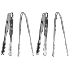 10 STK Istænger Madtænger Rustfrit stål Nem at rengøre Stærkt greb Alsidigt til festkøkken Grill BBQ Bar 19,4 cm / 7,6 tommer Clearance