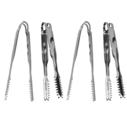 10 STK Istænger Madtænger Rustfrit stål Nem at rengøre Stærkt greb Alsidigt til festkøkken Grill BBQ Bar 19,4 cm / 7,6 tommer Clearance