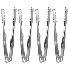 10 STK Istænger Madtænger Rustfrit stål Nem at rengøre Stærkt greb Alsidigt til festkøkken Grill BBQ Bar 19,4 cm / 7,6 tommer Clearance