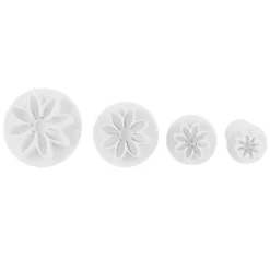 4 stk. kagedekorationsforme blomstermønster fondant udstikkerform gør-det-selv bageredskaber Hot
