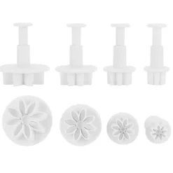 4 stk. kagedekorationsforme blomstermønster fondant udstikkerform gør-det-selv bageredskaber Hot