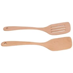 2 stk. Køkken Turner Spatel Sæt Træ Miljøvenlig Højtemperaturbestandig Non Stick køkkenredskaber Hot