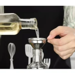 3 stk. køkkentragtsæt i rustfrit stål - lille, mellem, stor til æteriske olier, krydderier, parfume, pulver, flasker og kolbe med drypsikring Best