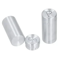 Salt- & Peberstrøere>2 stk Krydderikrukke i rustfrit stål Krydderiflaske Salt og peber shaker Køkkenværktøj Rustfrit stål farve