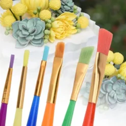 6 stk. lille fondant kage farvelægning pen dekoration børste farvelægning sukker håndværk bageværktøj Outlet