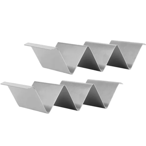 2 stk. opbevaringsstativ til taco-pandekager i rustfrit stål til restaurant, hotel, hjemmekøkken, type 2 Hot