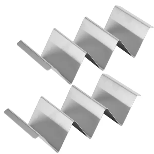 2 stk. opbevaringsstativ til taco-pandekager i rustfrit stål til restaurant, hotel, hjemmekøkken, type 2 Hot