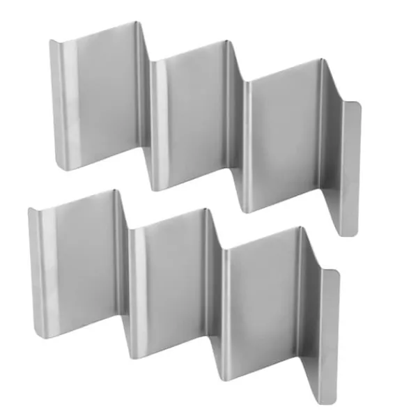 2 stk. opbevaringsstativ til taco-pandekager i rustfrit stål til restaurant, hotel, hjemmekøkken, type 2 Hot