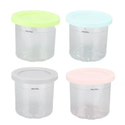 4 stk. plastikisdåser som erstatning for Ninja NC299AMZ NC300s-serien Creami-ismaskiner New