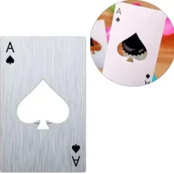 20 stk. pokerkortflaskeåbner, es-pokerformet, rustfrit stål ølflaskeåbner til barfest Online