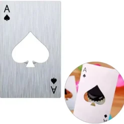 20 stk. pokerkortflaskeåbner, es-pokerformet, rustfrit stål ølflaskeåbner til barfest Online