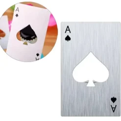 20 stk. pokerkortflaskeåbner, es-pokerformet, rustfrit stål ølflaskeåbner til barfest Online