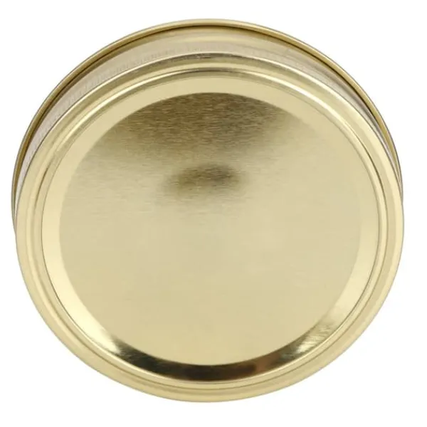 12 stk. rustfri stål delte låg til glas, runde, lækagesikre forseglinger, køkkenudstyr (XH00179 guld) Clearance