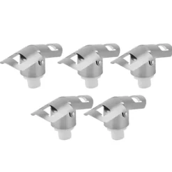 5 stk. rustfrit stål champagneprop vin drikkeflaskepropforsegler til brug i hjemmebarer Clearance