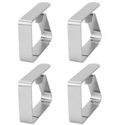 Dugklemme & -Vægte>4 stk. Rustfrit Stål Dug Skridsikre Klemmer Dugklemme