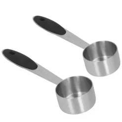 Målebægere & Måleskeer>2 stk. rustfrit stål kaffemåleske 1/8 kop 30 ml måleske spiseskefuld spiseske til kaffebønner mælkepulver te