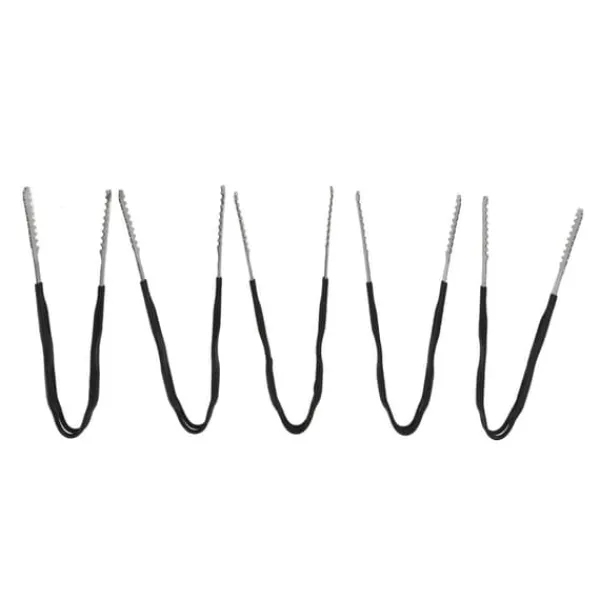 Køkkentænger>5 stk. Rustfrit stål køkkentang Non Stick Madlavning Grillning Madtang Anti-Slip Grip Mini Tang 15cm / 5.9in