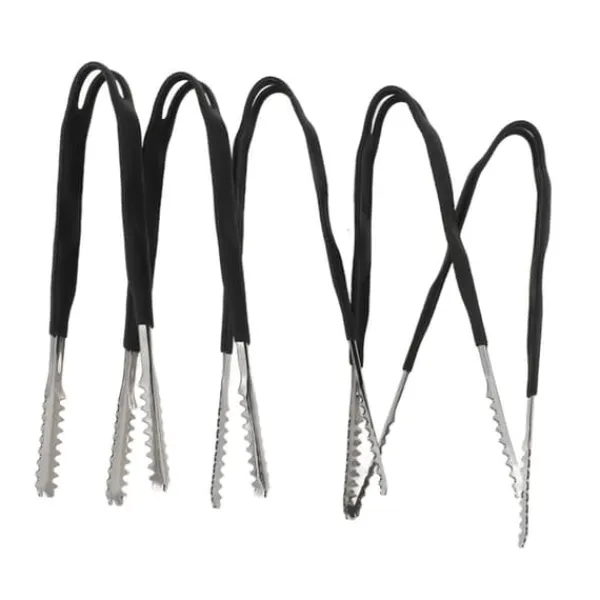 Køkkentænger>5 stk. Rustfrit stål køkkentang Non Stick Madlavning Grillning Madtang Anti-Slip Grip Mini Tang 15cm / 5.9in