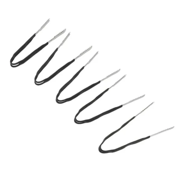 Køkkentænger>5 stk. Rustfrit stål køkkentang Non Stick Madlavning Grillning Madtang Anti-Slip Grip Mini Tang 15cm / 5.9in
