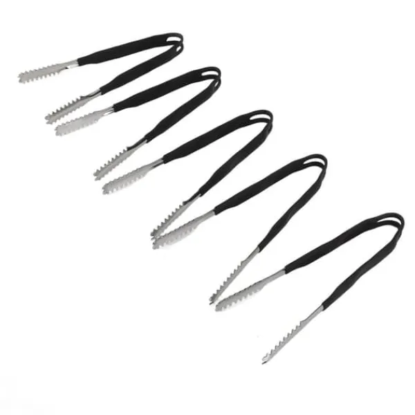 Køkkentænger>5 stk. Rustfrit stål køkkentang Non Stick Madlavning Grillning Madtang Anti-Slip Grip Mini Tang 15cm / 5.9in