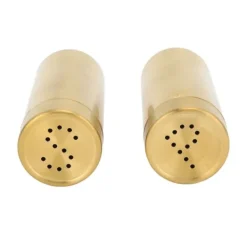 2 stk Salt Peber Krydderi Flaske Professionel 304 Rustfri Stål Krydderi Flaske til Køkken Camping Udendørs Grill Guld