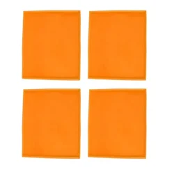 4 stk. silikone dehydratormåtter til fødevarekvalitet, høj temperaturbestandighed, forhindrer fastklæbende frugtdehydratorbakker med kant, orange Clearance