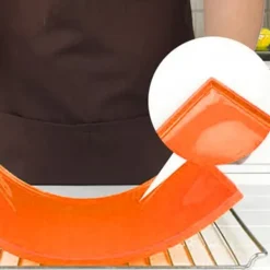 4 stk. silikone dehydratormåtter til fødevarekvalitet, høj temperaturbestandighed, forhindrer fastklæbende frugtdehydratorbakker med kant, orange Clearance