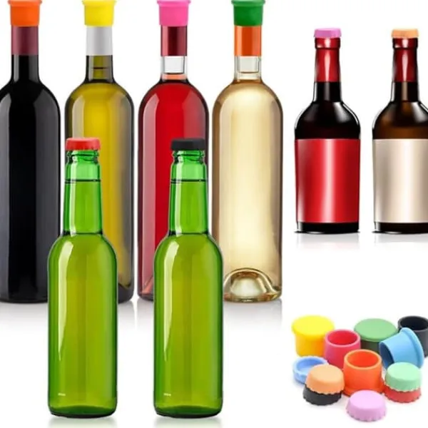 Flaskepropper>2 stk Silikone vinflaskelåg Genanvendelig rødvinsflaskelåg