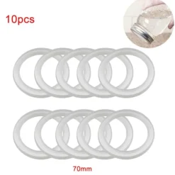 10 stk. silikonepakninger, udskiftning, lufttætte silikonepakningsringe til almindelig mundglas Discount