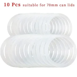 10 stk. silikonepakninger, udskiftning, lufttætte silikonepakningsringe til almindelig mundglas Discount