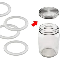 10 stk. silikonepakninger, udskiftning, lufttætte silikonepakningsringe til almindelig mundglas New