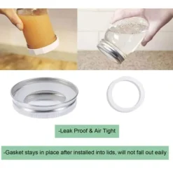 10 stk. silikonepakninger, udskiftning, lufttætte silikonepakningsringe til almindelig mundglas New