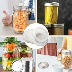 10 stk. silikonepakninger, udskiftning, lufttætte silikonepakningsringe til almindelig mundglas New