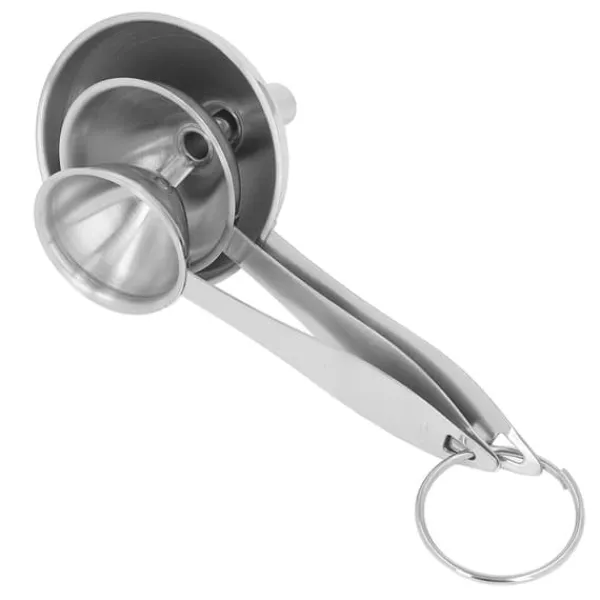 3 STK Små tragte i rustfrit stål multifunktionelt mini-påfyldningstragtsæt til overførsel af æteriske olier flydende væske New