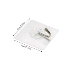 9 stk stærke klæbekroge, selvklæbende vægkroge til ophængning af nøgler, håndklæder, frakker, skadefri vægbeslag til badeværelse, køkken Sale