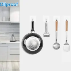 9 stk stærke klæbekroge, selvklæbende vægkroge til ophængning af nøgler, håndklæder, frakker, skadefri vægbeslag til badeværelse, køkken Sale