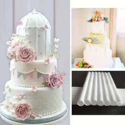 10 stk. støtter til lagdelt kage 21x1,5 cm støtte New