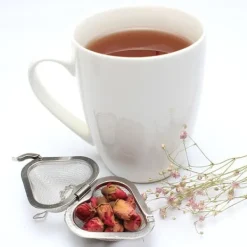 2 stk. tesi hjerteformet teboldnet tesi rustfrit stål genanvendelig tediffuser til te og krydderier Hot