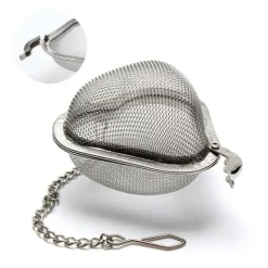 2 stk. tesi hjerteformet teboldnet tesi rustfrit stål genanvendelig tediffuser til te og krydderier Hot