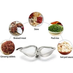 2 stk. tesi hjerteformet teboldnet tesi rustfrit stål genanvendelig tediffuser til te og krydderier Hot