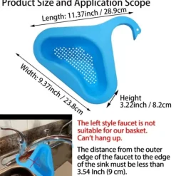 2 stk vask Svaneafløbskurv Vegetabilsk frugtvask Køkken New